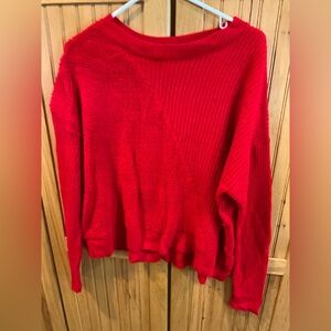 Time and Tru Vibrant Red Women's Sweater